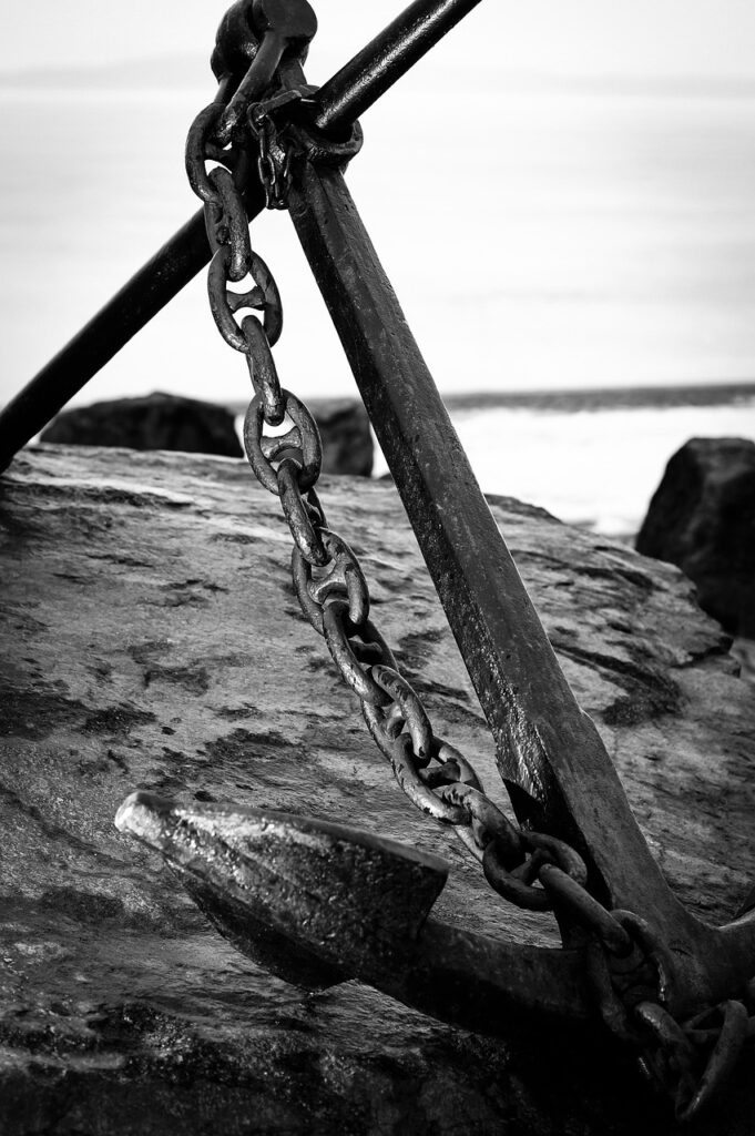anchor, stone, rock, chain, bw, huge, anchor, anchor, anchor, anchor, anchor